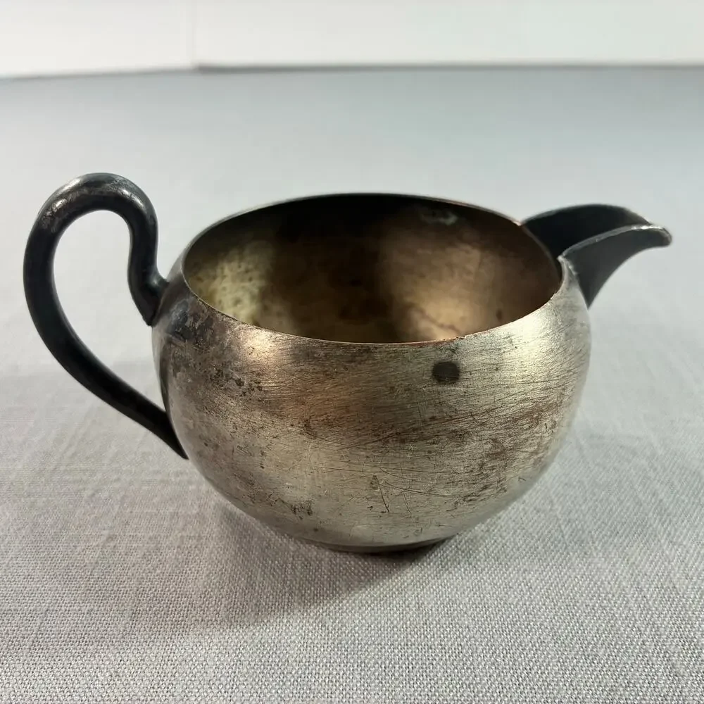 Vintage Silver Plated Creamer Pitcher EPC Mark Small Cream Jug 3.5 Inch